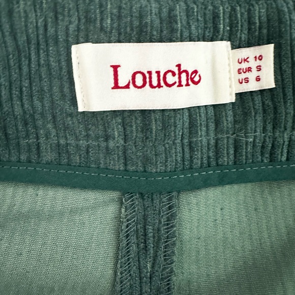 Louche Keeping the Cord Score Wide-Leg Pants in Teal Green, 10 (UK), Mod Cloth - Picture 4 of 6